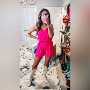 Brand new two-piece hot pink set only worn for pics